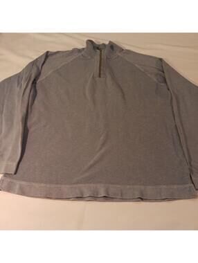 Bob Timberlake Men's Cotton Gray Sweatshirt 1/4 Zip Mock Neck Pullover XL